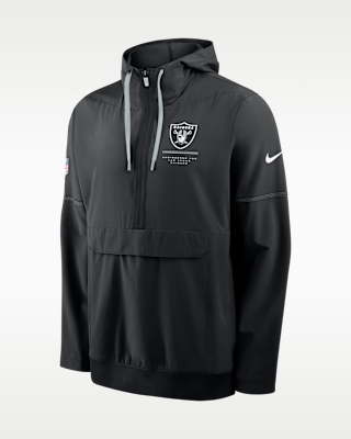 Las Vegas Raiders Sideline Anorak Men's Nike NFL 1/2-Zip Hooded